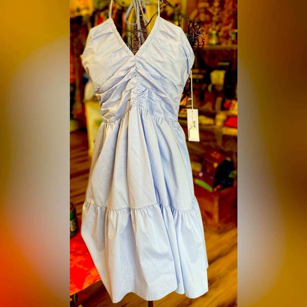 Dress, sleeveless, blue, NWT, size large , blue color , S, M available